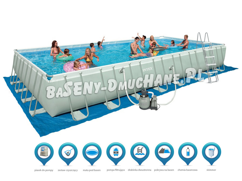 Basen Prostok tny 10 Metrowy 975 X 488 X 132 Cm 9w1 INTEX 28372 basen-prostok-tny-10-metrowy-975-x-488-x-132-cm-9w1-intex-28372