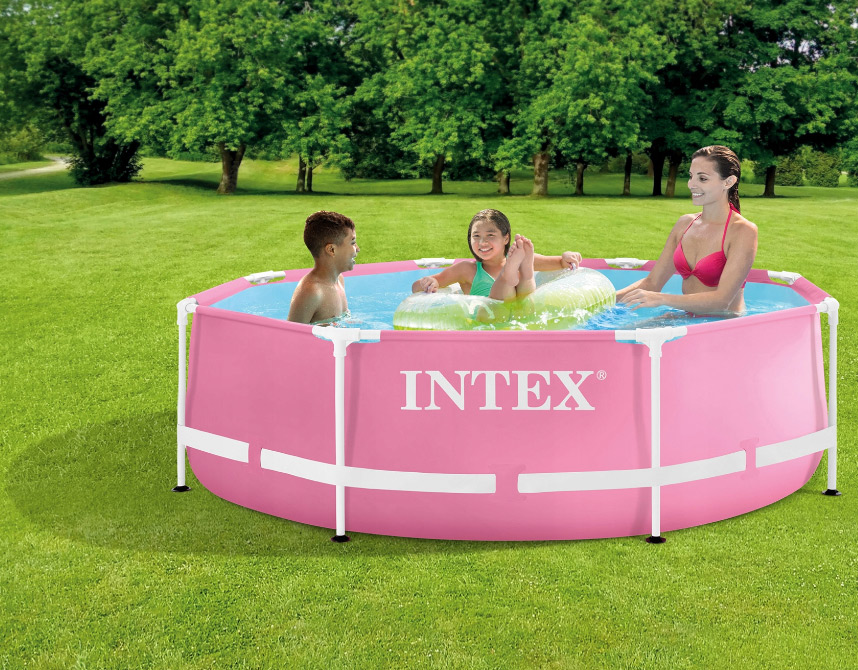 Różowy basen ogrodowy stelażowy 244 x 76 cm INTEX 28290 - Baseny ...