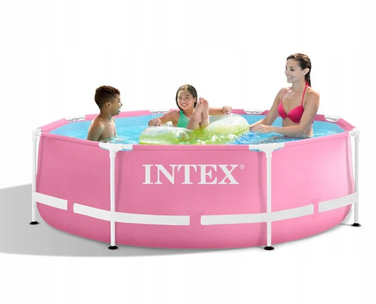 Różowy basen ogrodowy stelażowy 244 x 76 cm INTEX 28290 - Baseny ...