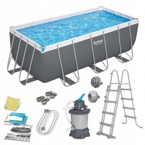 Basen ogrodowy prostokątny 412 x 201 x 122 cm 10w1 Bestway 56457
