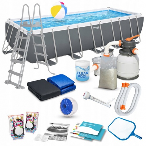 Basen ogrodowy prostokątny 640x274x132 cm 17w1 Bestway 5612BN