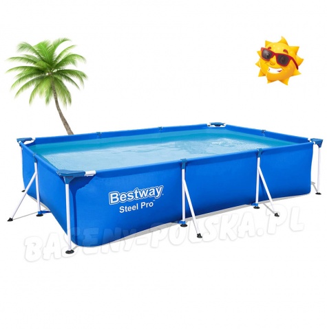 Basen ogrodowy stelażowy 300 x 201 x 66 cm Bestway 56411 z pompą