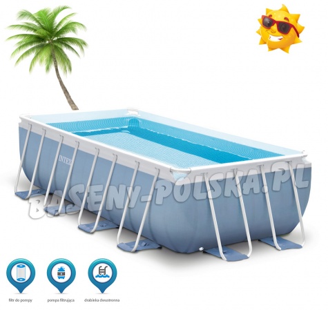 Basen ogrodowy stelażowy PRISM 400 x 200 x 100 cm 4w1 INTEX
