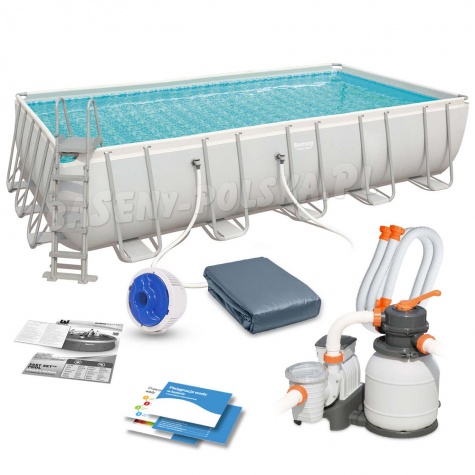 Basen prostokątny 640 x 274 x 122 cm stelażowy 5612B Bestway szary