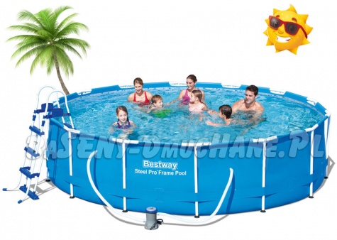 Basen stelażowy 427 x 100 cm zstaw 9w1 Bestway 56305
