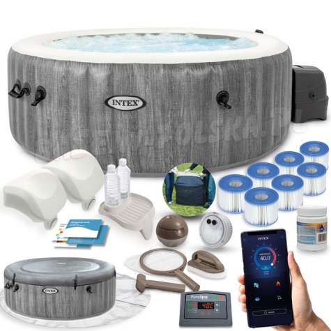 Dmuchane SPA INTEX 28440 jacuzzi 196 x 71 cm zagłówki uchwyty VIP