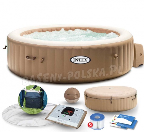 Dmuchane SPA jacuzzi 6 osobowy 216 x 71 cm INTEX 28428 pokrywa 140 dysz