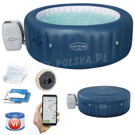 Dmuchane SPA jacuzzi Milan 196 x 71 cm Bestway 60029 sterowane aplikacją