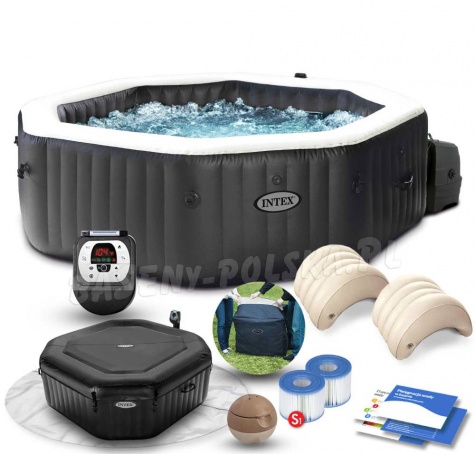 Dmuchane SPA jacuzzi z bąbelki i dysze 4 osobowe INTEX 28458 Premium