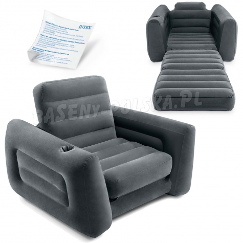 Fotel łóżko jednoosobowe 2w1 INTEX 66551 materac  224 x 117 x 66 cm