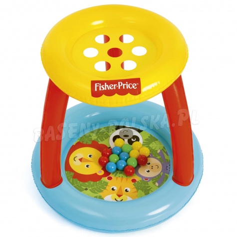 Mały basenik brodzik z daszkiem Fisher Price 89 x 89 x 94 cm Bestway 93541