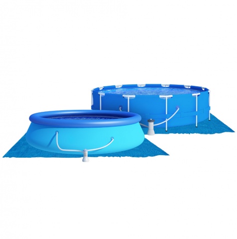 Mata pod basen 305 cm okrągły rozmiar maty 335 x 335 cm