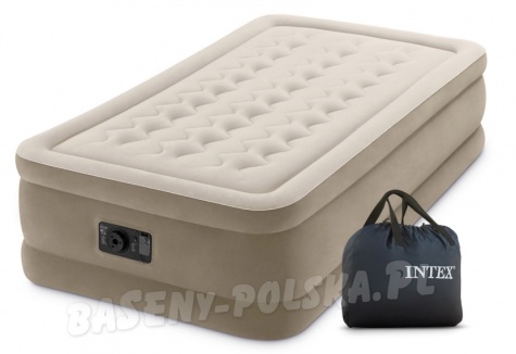 Materac welurowy Twin z pompką 99 x 191 x 46 cm INTEX 64456