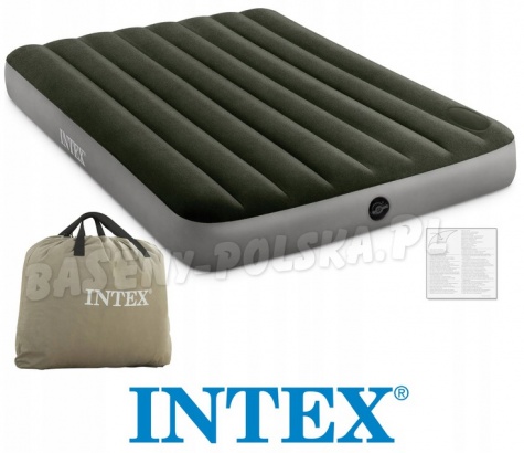 Materac welurowy z pompką 2-osobowy 191 x 137 x 25 cm INTEX 64762