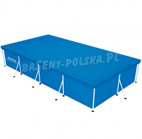 Pokrywa na basen stelażowy 400 x 211 cm prostokątna Bestway 58107