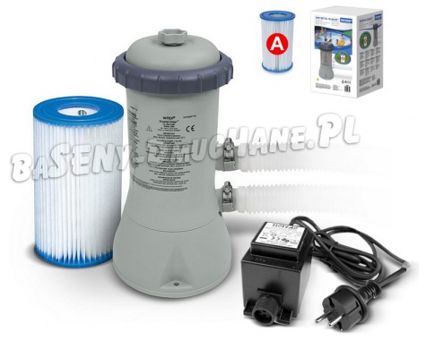Pompa filtrująca do basenów + transformator 12V 2271L/godz INTEX 28604GS
