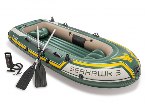 Ponton Seahawk 3 Set wiosła + pompka 295 x 137 x 43 cm INTEX 68380