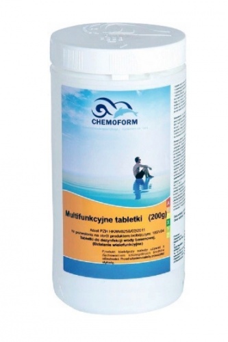Duże tabletki do codziennej pielęgnacji wody Multifunkcyjne chlor 1kg 200g