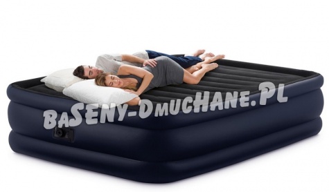 Welurowy materac Downy Bed wbudowana pompka 152 x 203 x 56 cm