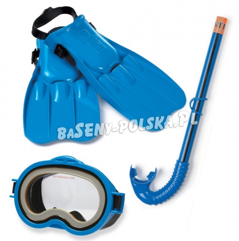 Zestaw do nurkowania dla dzieci maska + rurka + płetwy INTEX 55952