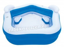 Basen dmuchany pięciokąt 213 x 207 x 69 cm Bestway 54153 z siedzeniami