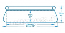 Basen do ogrodu rozporowy 305 x 76 cm 4w1 Bestway 57270