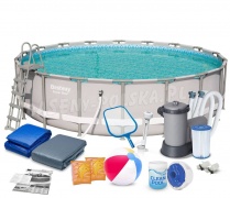Basen do ogrodu stelażowy okrągły 549 x 132 cm 17w1 Bestway 56427