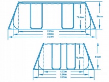 Basen ogrodowy 56629 Bestway prostokątny 282 x 196 x 84 cm 10w1