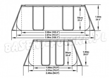 Basen ogrodowy Bestway 56409 stelażowy prostokątny 287 x 201 x 100 cm 4w1