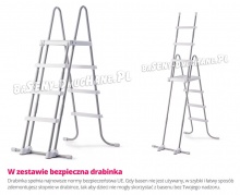 Basen ogrodowy okrągły na stelażu 732 x 132 cm 6w1 INTEX 28262