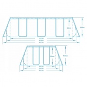 Basen ogrodowy prostokątny 404 x 201 x 100 cm Bestway 56442 piasek 11w1