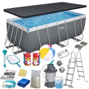 Basen ogrodowy prostokÄ…tny 404 x 201 x 122 cm 17w1 Bestway 56457