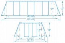 Basen ogrodowy prostokątny 412 x 201 x 122 cm 10w1 Bestway 56457