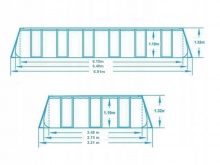 Basen ogrodowy prostokątny 640x274x132 cm 17w1 Bestway 5612BN
