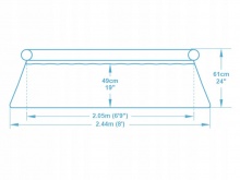 Basen ogrodowy rozporowy 244 x 61 cm 9w1 Bestway 57450