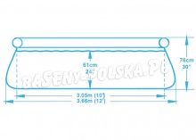 Basen ogrodowy rozporowy 366 x 76 cm Bestway 57273