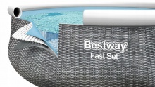 Basen ogrodowy rozporowy 366 x 76 cm Bestway 57445 rattan