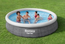 Basen ogrodowy rozporowy 366 x 76 cm Bestway 57445 rattan