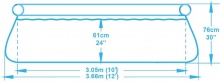 Basen ogrodowy średniej wielkości 366 x 76 cm Bestway 4w1