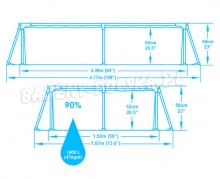 Basen ogrodowy stelażowy 239 x 150 x 58 cm Bestway 56402