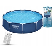 Basen ogrodowy stelażowy 305 x 76 cm Bestway 56677 okrągły niebieski