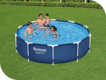 Basen ogrodowy stelażowy 305 x 76 cm Bestway 56677 okrągły niebieski