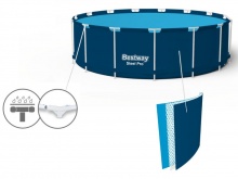 Basen ogrodowy stelażowy 305 x 76 cm Bestway 56677 okrągły niebieski