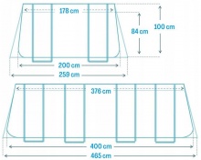 Basen ogrodowy stelażowy 400 x 200 x 100 cm 4w1 INTEX 26780