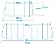 Basen ogrodowy stelażowy 400 x 200 x 100 cm 4w1 INTEX 26780