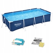 Basen ogrodowy stelażowy 400 x 211 x 81 prostokąt Bestway 56405