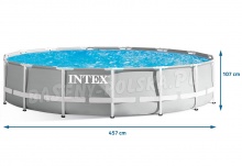 Basen ogrodowy stelażowy 457 x 107 cm 12w1 INTEX 26724GN
