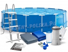 Basen ogrodowy stelażowy 457 x 122 cm 12w1 INTEX 28242GN