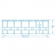 Basen ogrodowy stelażowy 488 x 122 cm 11w1 Bestway 5619E kamień