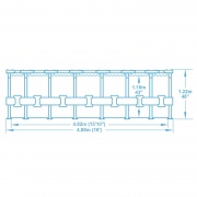 Basen ogrodowy stelażowy 488 x 122 cm 11w1 Bestway 5619E kamień